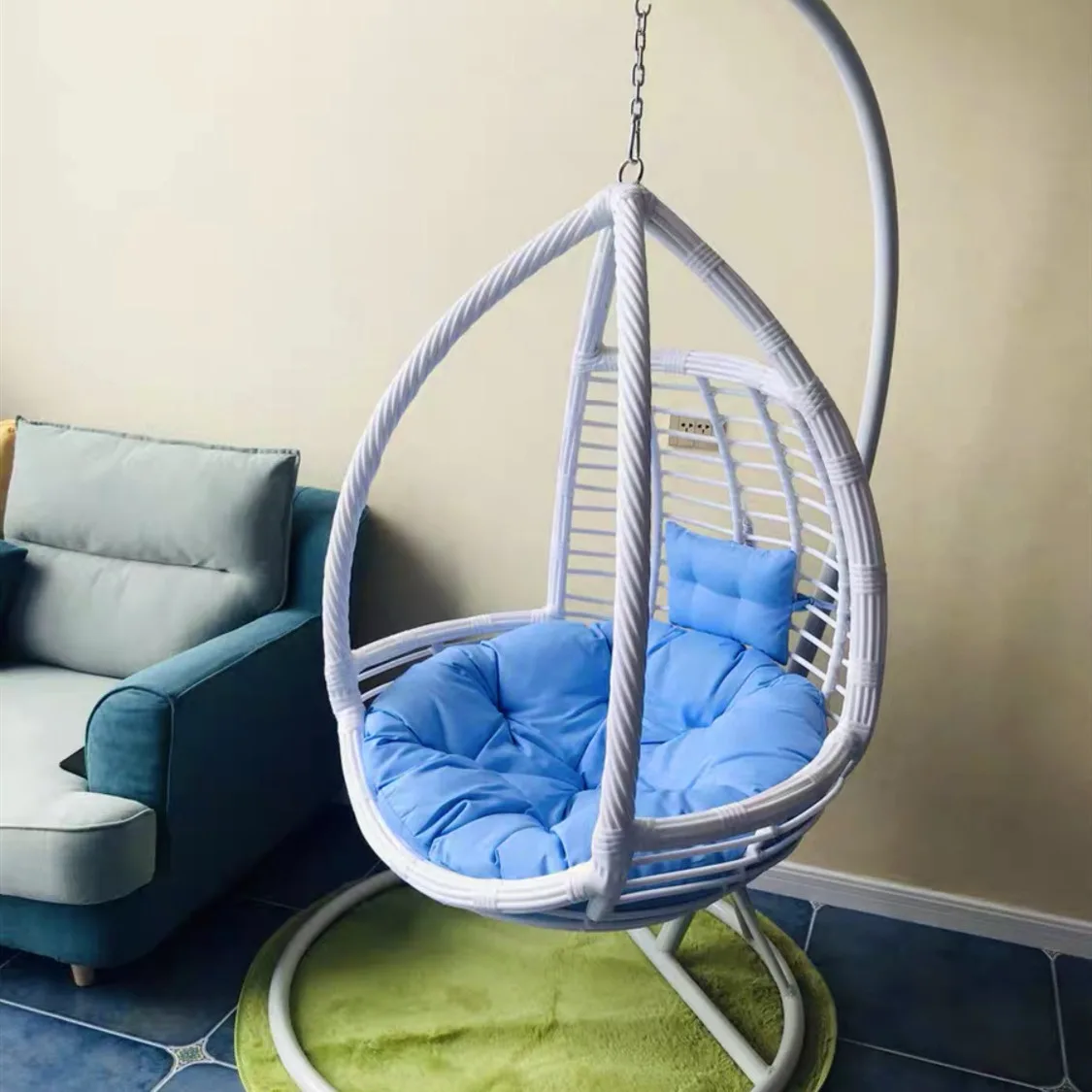 Spider Plant Hanging - ハンギングバスケットラタンチェア、ホームクレードルチェア、室内バルコニー、屋外ハンギングチェア、ロマンチックなスパイダープラント、大人用スイング、レイジーハンモック