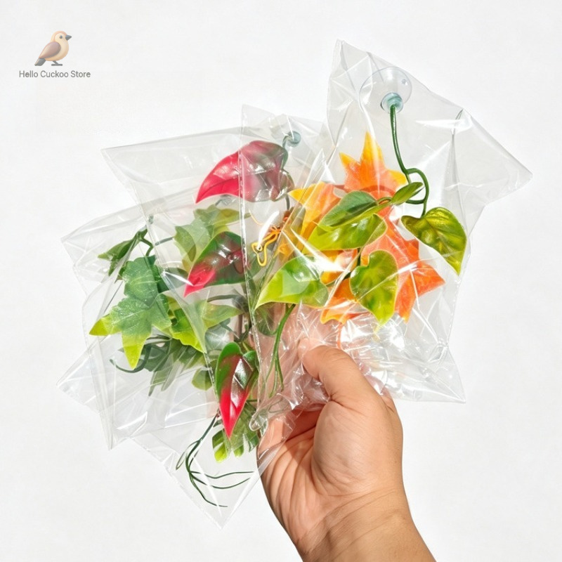 人工ポトスのつる性植物、爬虫類テラリウム装飾、ヤモリやジャン - Spider Plant Hanging のレビューと価格