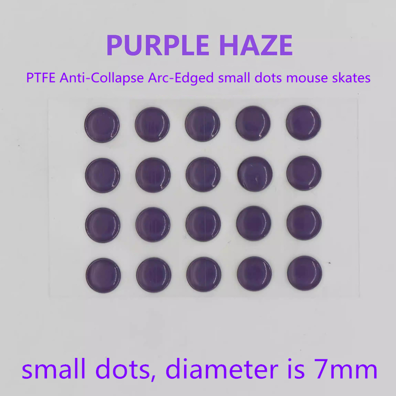 PTFE製、崩壊防止、アークエッジ付き、小/大ドットのマウス - Tradescantia Purple のレビューと価格