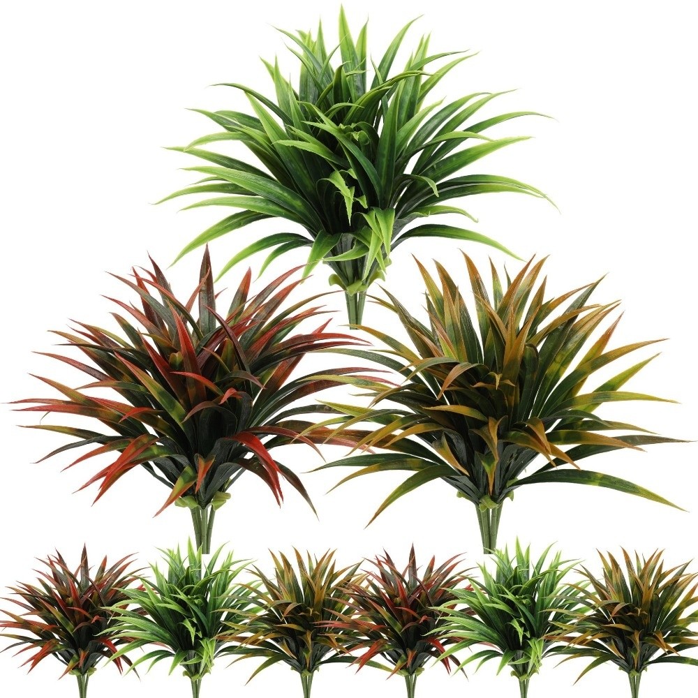 リアルな42cm人工蘭の葉DIYプラスチック製人工グラジオラ - Spider Plant Hanging のレビューと価格
