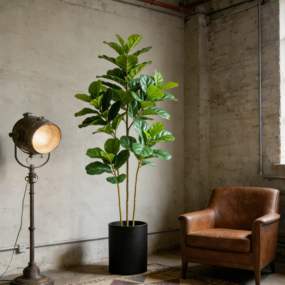 64/122cm人工フィドルフィグツリー、偽オーク植物、トロ - Ficus Lyrata Tree のレビューと価格